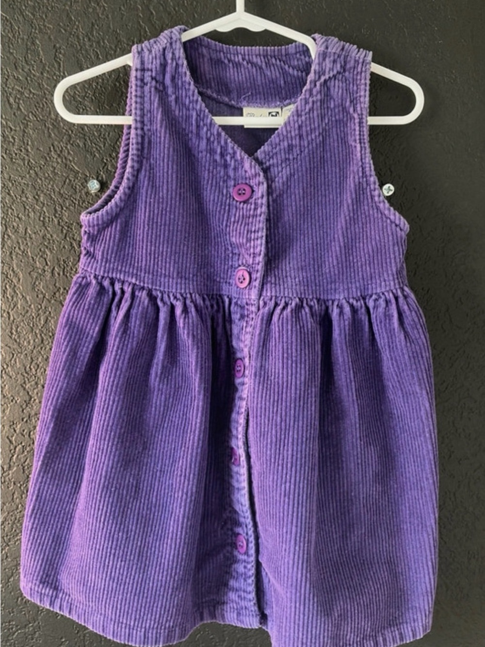Baby N Nordstrom Purple Corduroy Dress 24M Vintage Y2K girl fall